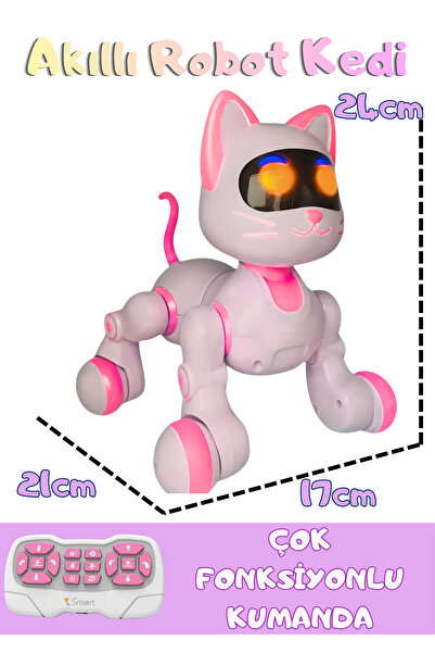 Boratila Toys Uzaktan Kumandalı Şarjlı Çok Fonksiyonlu İnteraktif Akıllı Robo...