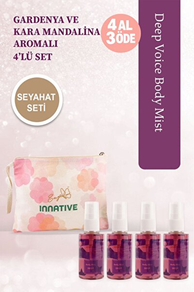 INNATIVE Eny Elif Nur Yel Deep Voice Seyahat Boy Çanta Seti 4x50ml