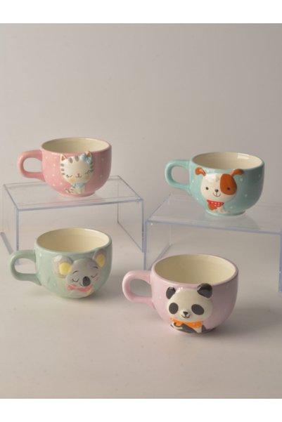 Tohana 3D Sevimli Hayvan Figürlü Seramik Kupa 400 ML