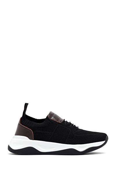 Derimod Zero Erkek Siyah Kalın Tabanlı Kumaş Sneaker 25SFD69206F