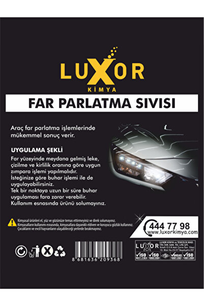 Luxor Kimya Far Parlatma Buharlı Far Parlatıcı Far Temizleme 400 Gr