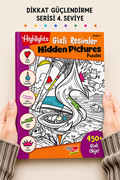 Dikkat Atölyesi Yayınları Hidden Pictures Gizli Resimler Seviye 4