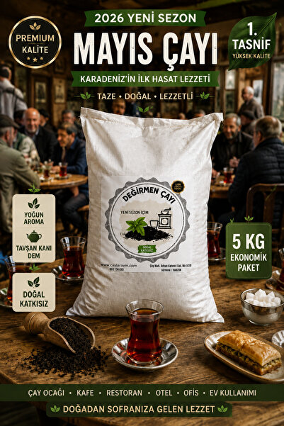 ÇAYLAR AVM Mayıs Çayı 2026 Üretimi 5 Kg Dökme Siyah Çay | Taze Karadeniz Çayı Çuval Çay İşletmelere Özel