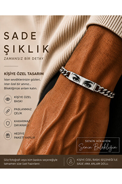 TrendÜrünlerim Kişiye Özel Bileklik Sevgili,arkadaş plakalı tek nomi(İSTENİLE...