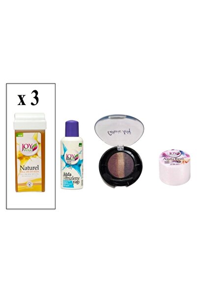 JOYWAX Joy Wax 3 Adet Kartuş Agda Naturel+125ml Yağ+10mt Bez+31 Numara 3lü Göz Farı