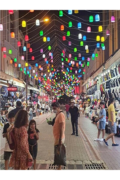 PAMİRAVM Ağaç Feneri (10 Adet Fener - 10 Adet Duy Takımı - 10 Adet Ampul)