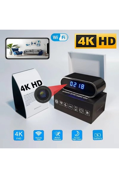 Duego Geliştirilmiş Görüntü Kalitesi 4K WiFi Saat Görünümlü Güvenlik Kamerası...