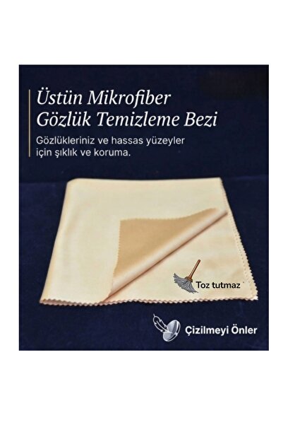 Betül Optik Büyük Boy Mikrofiber Atölye Bezi Gözlük Temizleme Mendili 30*30 Cm