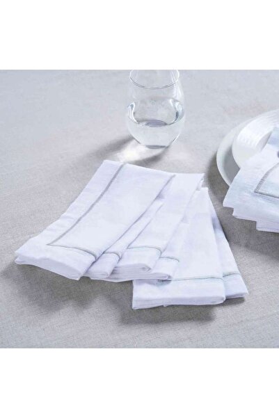 PAN HOME طقم مناديل براتا من 4 قطع 45×45 سم - رمادي
