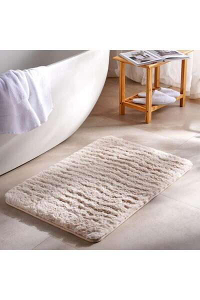 PAN HOME سجادة حمام فاليريا من الفوم المرن 60×90 سم - بيج