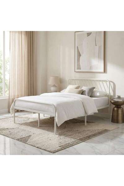 PAN HOME سرير فردي لونار 120×190 سم - أبيض