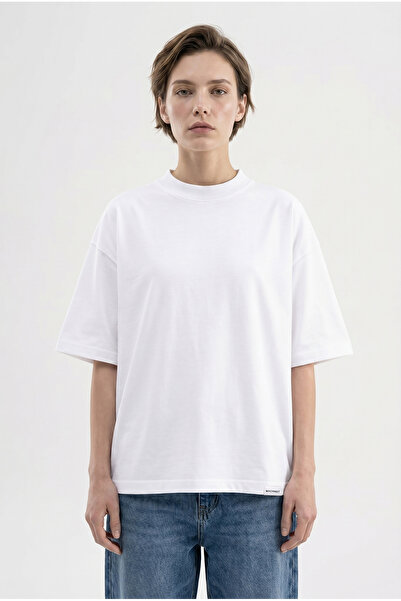 Machinist Tricou de damă Basic Cotton Supreme Oversize alb