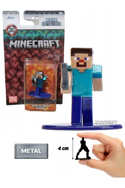 TOYFEST Jada Nano Metalfics Minecraft Metal Döküm Die - Cast Mini Figür - Ste...