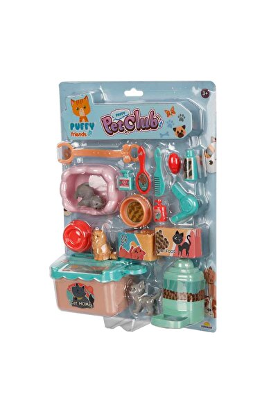 TOYFEST Mini Kediler Bakım Seti Aksesuarlı 18 Parçalı - Model 1