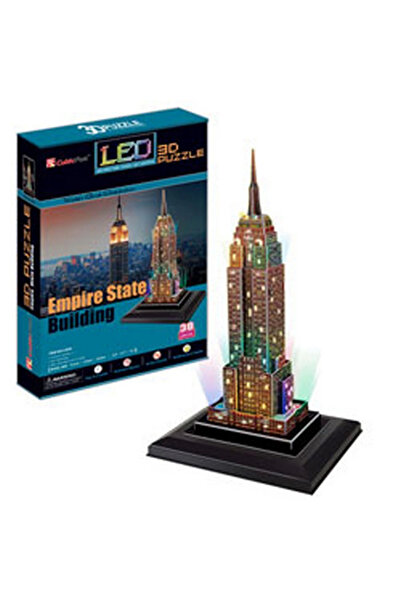 TOYFEST CubicFun 3D Empire State Binası ABD LED Işık Seri 3D Puzzle