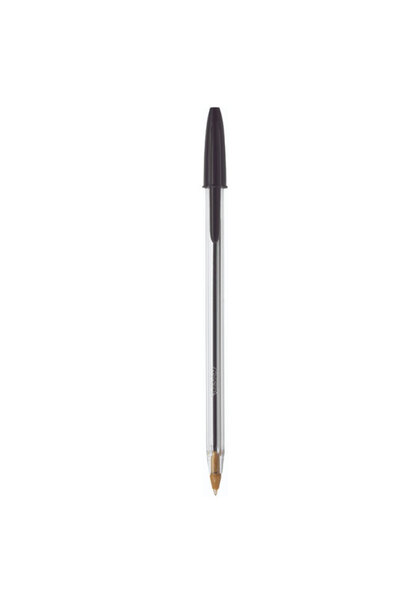 Bic Pix cu bilă de unică folosință, negru, cristal, mediu