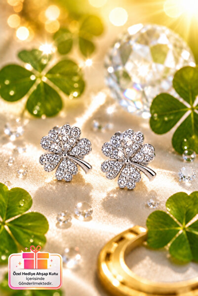 Lucente Jewellery 925 Ayar Gümüş Kaplama Minimal Yonca Bereket & Şans Getiren...