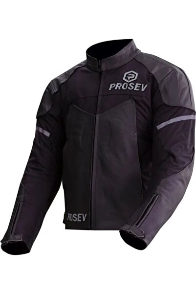 MOTOANL Motorcycle Coat Short 4 Seasons Full Protection Leather and Maxdura 6...