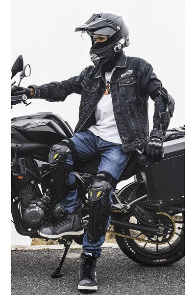 ebakbak Motorcycle and Cycling Luxury Knee Pad Ce Certified Protection Articu...