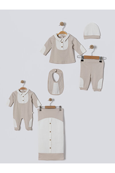 Baby shine طقم استقبال ولادي تركي قطني100% -6 قطع مزيج بين فخامة القطن التركي...