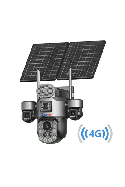 Taggo Camere de supraveghere, Panou solar dublu, 4K, 4G, Zoom optic 99X, Vizu...