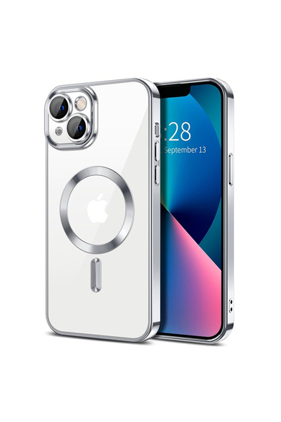 Techsuit Case for iPhone 13 - Techsuit Luxury Crystal MagSafe - Silver