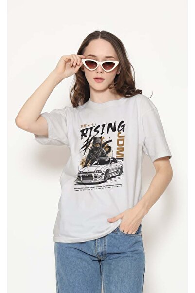 buzagi tasarım ürünleri Urban Regular Fit Unisex White T-Shirt