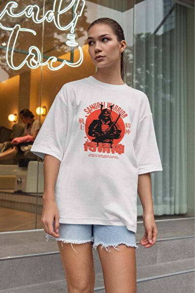 buzagi tasarım ürünleri Urban Oversize Unisex White T-Shirt
