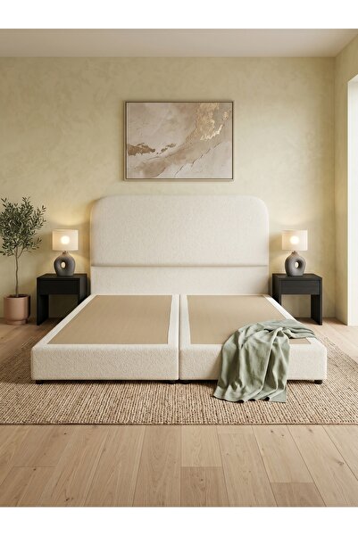DANFORD BD سرير نفرين 200×200 كينج مبطن بالقماش الفاخر – تصميم مودرن راقٍ | ل...