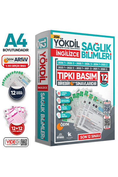Karakutu Yayınları 2025 YÖKDİL İngilizce SAĞLIK BİLİMLERİ ÖSYM Çıkmış Soru Tı...