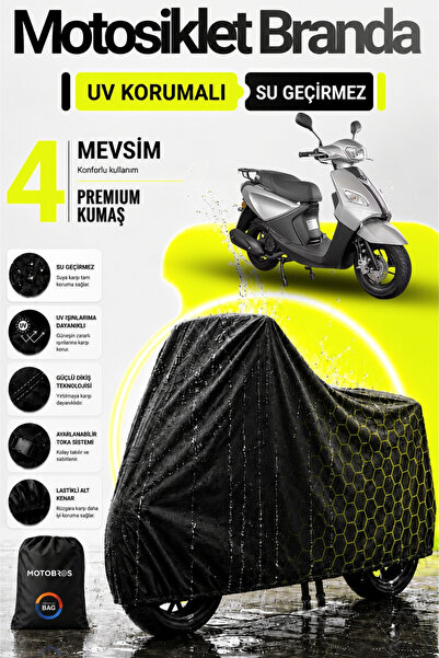Motobros Motorcycle Cover Motorbike Cover Apec Ps5 Compatible Blackshield Bla...