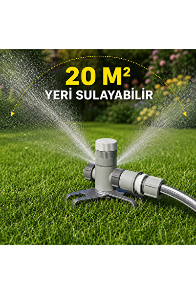 Altınkayaticaret 20 m² Sulama Alanlı 360° Ayarlanabilir Kazıklı Bahçe Sulama ...
