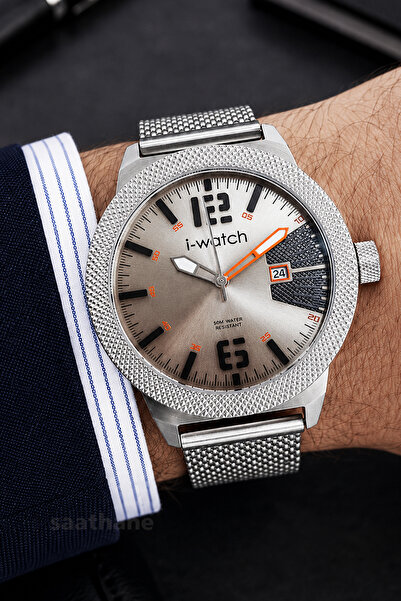 Custom Design Dial Calendar Steel Case and Wicker Strap Stylish Classy Men's Wristwatch