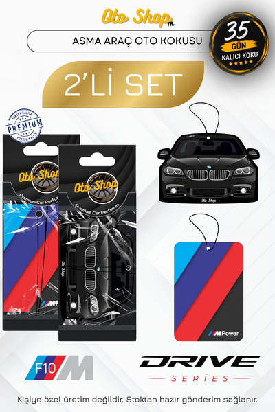 OTOSHOPTR BMW F10(Siyah) + M POWER 2'Lİ SET Oto Araç Kokusu