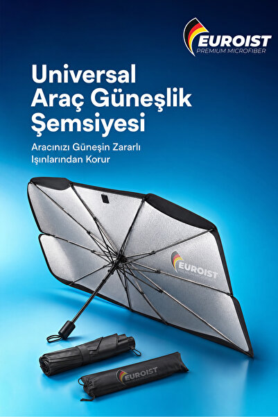 euroist Umbrelă pliabilă pentru parbriz auto |   140x79 cm Parasolar auto cu ...