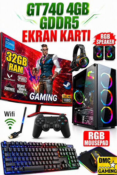 Dmc 135x (GTA 5) I5 4430,32GB RAM,500GB HDD,256GB SSD,4GB G740 GDDR5,24''Oyun...