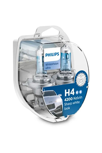 Philips Комплект от две автомобилни крушки White Vision Ultra H4 60/55W 12V 1...