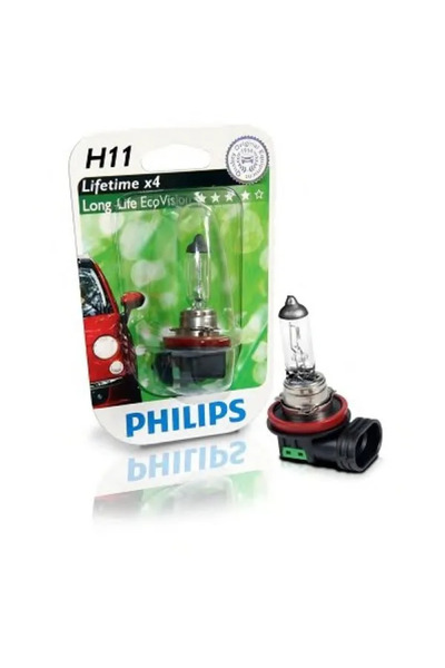 Philips Халогенна крушка за фарове на автомобил Longlife EcoVision H11 55W 12...