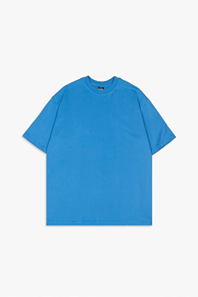 Twobucks Μπλε Ανδρικό Μπλουζάκι Basic Oversize TB2165MV