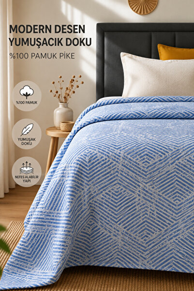 Senpai Punch Single Cotton Four Season Pique Bedspread 160X240 cm |   Art Dec...
