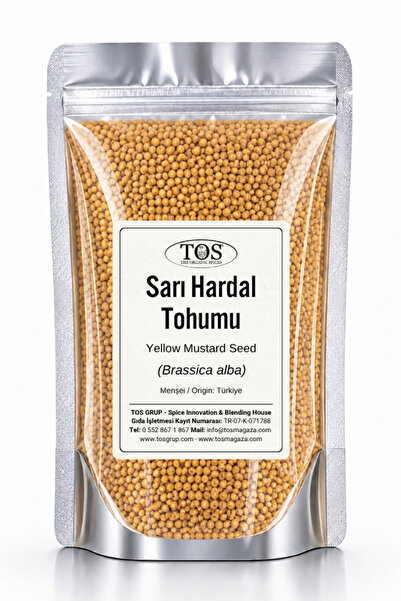 TOS The Organic Spices Sarı Hardal Tohumu 50 gr (1. KALİTE) Brassica Alba / Y...