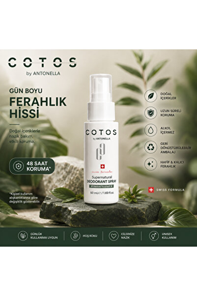 COTOS Organik Roll-On – Hassas Ciltlere Uygun, %100 Doğal İçerik Leke yapmayan