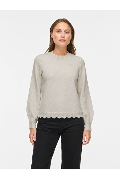 VILA Strickpullover VINIKOLINA Stehkragen