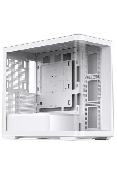 jonsbo D300 Midi-Tower, 270 de grade, Sticlă securizată Alb