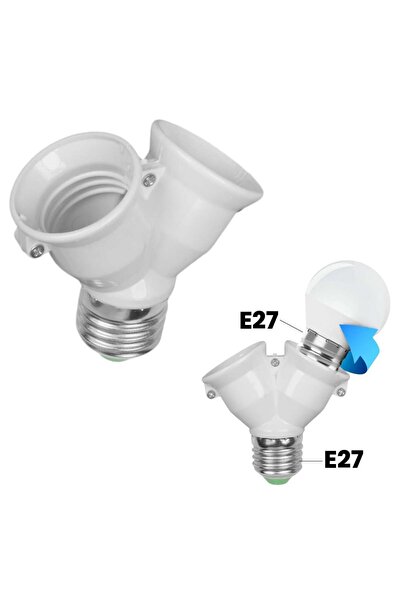 Powermaster Ledx DY-101 E27 Duy Çoğaltıcı (Tek Duydan Çift E27 Lamba Bağlantısı)