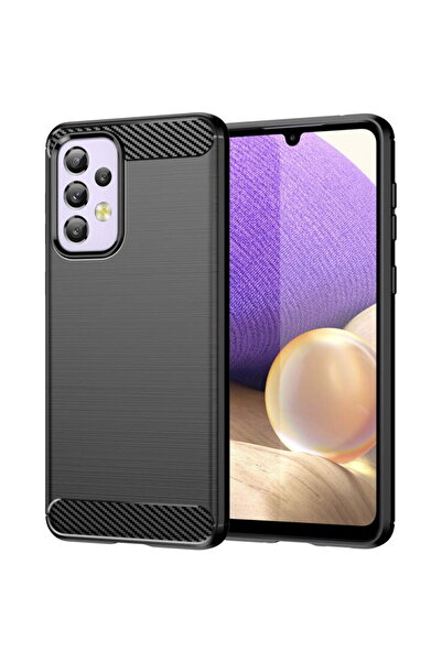 Techsuit Калъф за Samsung Galaxy A32 5G - Карбонов силикон - Черен