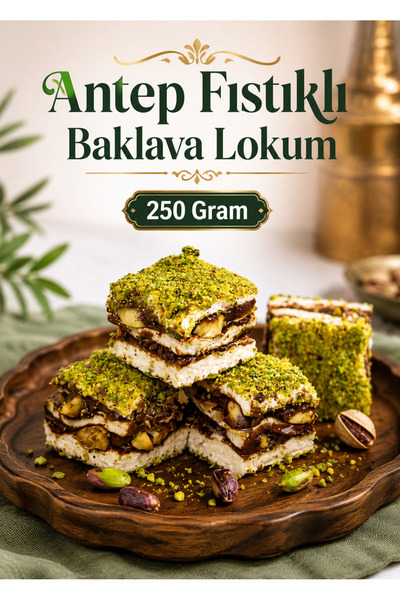 ÜLKÜ KURUYEMİŞ (250 GR) Antep Fıstıklı Baklava Lokum Hediyelik Tatlı Atıştırm...