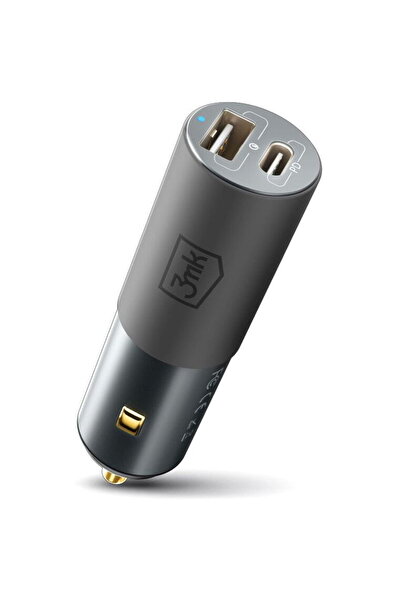 3MK HyperCharger, Quick Charge, 100W, 1 X USB - 1 X USB Type-C, Argintiu