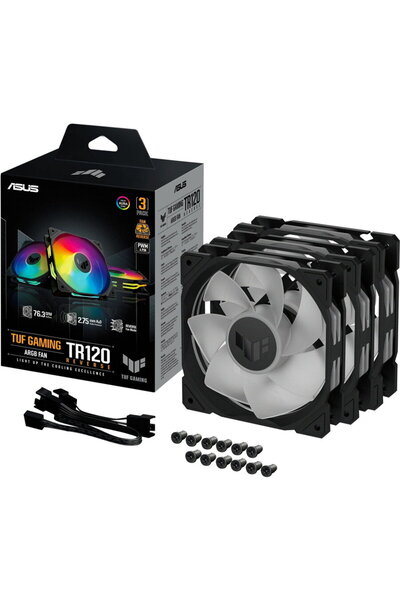 ASUS TUF Gaming TR120 Reverse ARGB Negru, 120mm, 3 bucăți