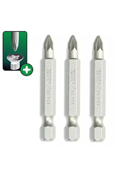 DEDRA EXIM Capete de ЕџurubelnitДѓ Pozidriv PZ2x50mm, 3buc blister